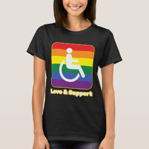 Liebe und Unterstützung von Regenbogenmenschen mit T-Shirt