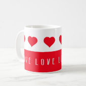 Liebe und Valentinstag des Roten Herzens Kaffeetasse (Vorderseite Links)