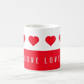 Liebe und Valentinstag des Roten Herzens Kaffeetasse (Mittel)