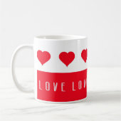 Liebe und Valentinstag des Roten Herzens Kaffeetasse (Links)