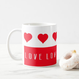 Liebe und Valentinstag des Roten Herzens Kaffeetasse