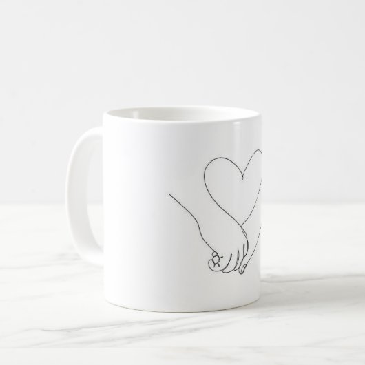 Liebe und Verbindung Kaffeetasse (Vorderseite Links)