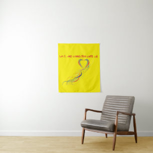 Liebe und Verbindungsdesign feiern Wandteppich