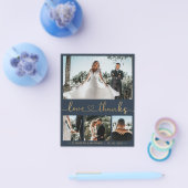 Liebe und vielen Dank 4 Foto Collage Wedding Viele Flyer (Einzeln)