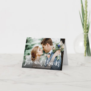 Liebe und vielen Dank an das elegante Foto Wedding Dankeskarte