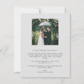 Liebe und vielen Dank an das moderne Foto Wedding Dankeskarte (Rückseite)