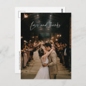 Liebe und vielen Dank an das moderne Foto Wedding Postkarte (Vorne/Hinten)