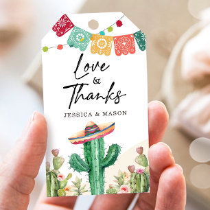 Liebe und vielen Dank an Fiesta Cactus Shower Geschenkanhänger