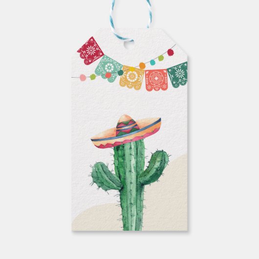 Liebe und vielen Dank an Fiesta Cactus Shower Geschenkanhänger (Rückseite)