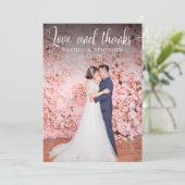 Liebe und vielen Dank an Foto Wedding QR Code Viel Dankeskarte (Stehend Vorderseite)