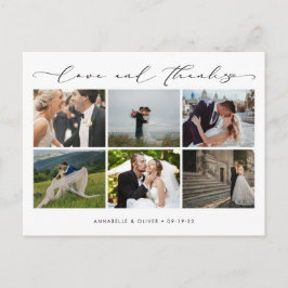 Liebe und vielen Dank an Fotocollage Wedding Viele Postkarte