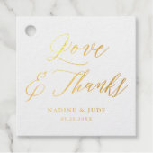 Liebe und vielen Dank an Paare danke Ihnen Hochzei Geschenkanhänger (Vorderseite)