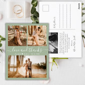 Liebe und vielen Dank an Sage Green Wedding Vielen Postkarte