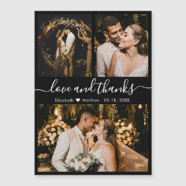 Liebe und vielen Dank an Script 3 Foto Wedding Vie Magnetkarte