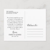 Liebe und vielen Dank an Script Wedding Foto Viele Postkarte (Rückseite)