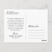 Liebe und vielen Dank an Script Wedding Foto Viele Postkarte (Rückseite)