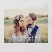 Liebe und vielen Dank an Script Wedding Foto Viele Postkarte (Vorderseite)