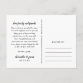 Liebe und vielen Dank an Script Wedding Foto Viele Postkarte (Rückseite)