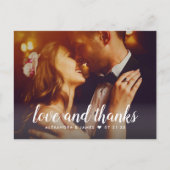 Liebe und vielen Dank an Script Wedding Foto Viele Postkarte (Vorderseite)