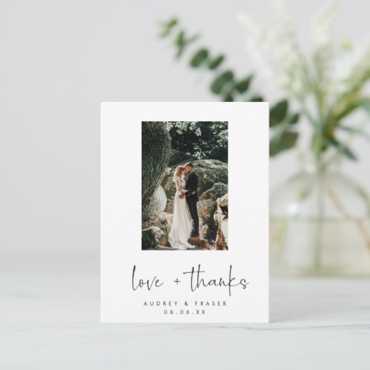 Liebe und vielen Dank an Script Wedding Foto Viele Postkarte (Stehend Vorderseite)