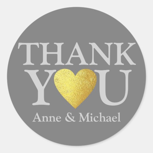 Liebe und vielen Dank an Sie Gastgeschenke Hochzei Runder Aufkleber (Vorderseite)