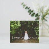 Liebe und vielen Dank an Simple Wedding Foto Viele Postkarte (Stehend Vorderseite)