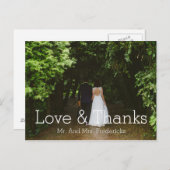Liebe und vielen Dank an Simple Wedding Foto Viele Postkarte (Vorne/Hinten)
