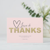 Liebe und vielen Dank Dankeskarte (Stehend Vorderseite)