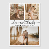 Liebe und vielen Dank Foto Wedding Vielen Dank Mag Magnetkarte (Vorderseite)