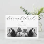 Liebe und vielen Dank für das 3 Foto Hochzeit Viel (Stehend Vorderseite)