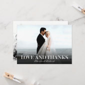 Liebe und vielen Dank für die einfache Hochzeit da Karte (Vorderseite/Rückseite Beispiel)