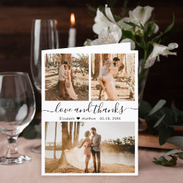 Liebe und vielen Dank für die Hochzeit von Foto Co Dankeskarte