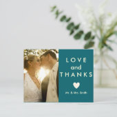 Liebe und vielen Dank Postkarte (Stehend Vorderseite)