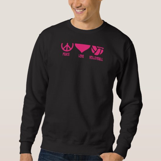 Liebe und Volleyball Sweatshirt (Vorderseite)