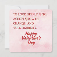 Liebe und Wachstums Zitat Frohe Valentinstag Karte