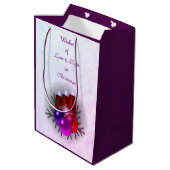 Liebe und Weihnachten Mittlere Geschenktüte (Rückseite Schrägansicht)