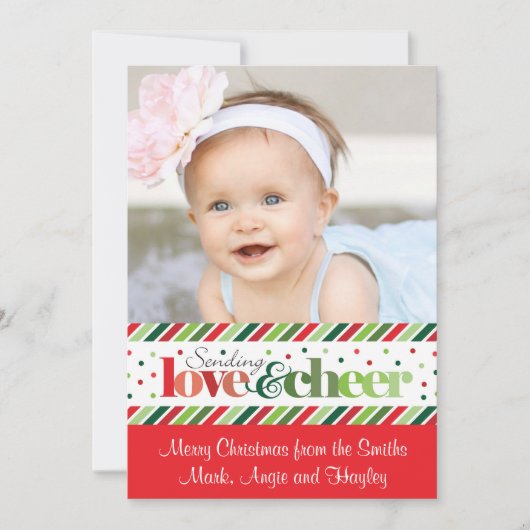 Liebe und Weihnachts-Weihnachtskarte Feiertagskarte (Vorderseite)