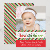 Liebe und Weihnachts-Weihnachtskarte Feiertagskarte (Vorne/Hinten)