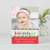 Liebe und Weihnachts-Weihnachtskarte Feiertagskarte (Stehend Vorderseite)