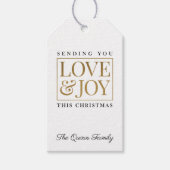 Liebe und Weihnachtsgeschenke Geschenkanhänger (Vorderseite)