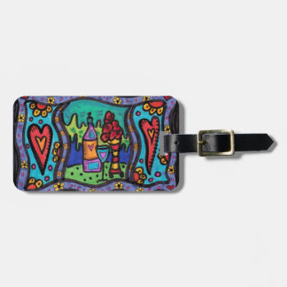 Liebe und Wein Gepäckanhänger