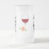 Liebe und Wein mit Rose Mattglas Bierglas (Mittel)