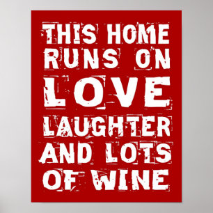 Liebe-und Wein-Plakat Poster
