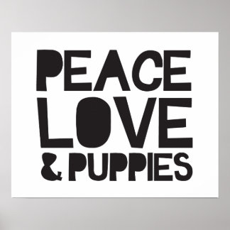 Liebe und Welpen Poster