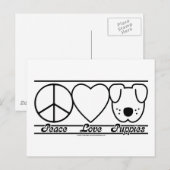 Liebe und Welpen Postkarte (Vorne/Hinten)
