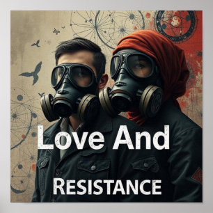 LIEBE UND WIDERSTAND Kafka Romantiker Moderne Graf Poster