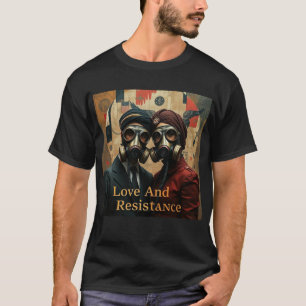 LIEBE UND WIDERSTAND Punjabi Amerikanische Grafik T-Shirt