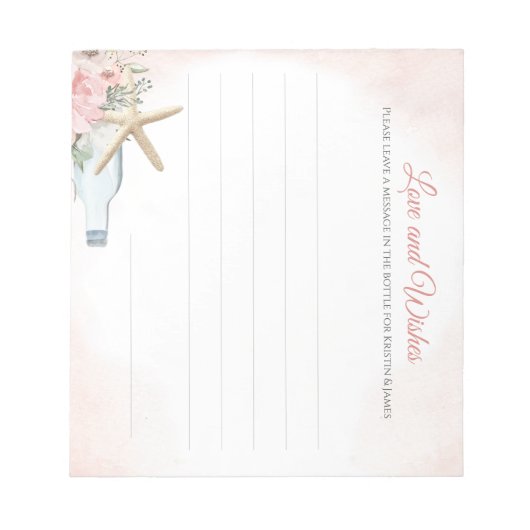 Liebe und wünscht Notepad Notizblock (Vorderseite)