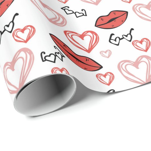 Liebe und Zuneigung Geschenkpapier (Rolleneckpunkt)