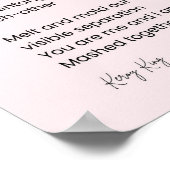 Liebe Undefinierte Gedichte Poster (Ecke)